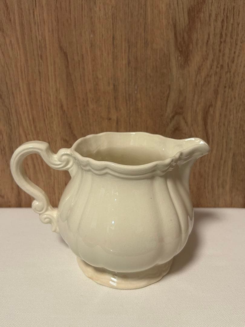 フランスアンティーク サルグミンヌ 花リムのクリーマー ピッチャー ミルクポット