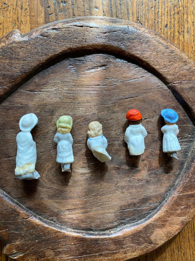 ドイツ　アンティーク　ミニ　ビスクドール　5体　陶器