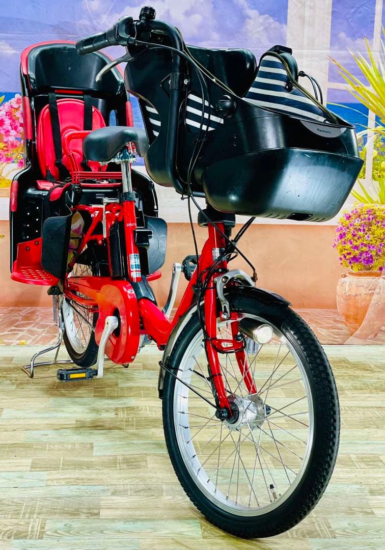 パナソニックギュット⭐️12AH！子供乗せ電動アシスト自転車Y2735