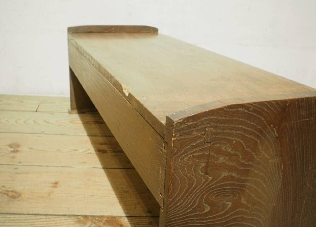 1068 アンティーク　栗の文机　ローテーブル　座卓　帳場机　陳列台　レトロ