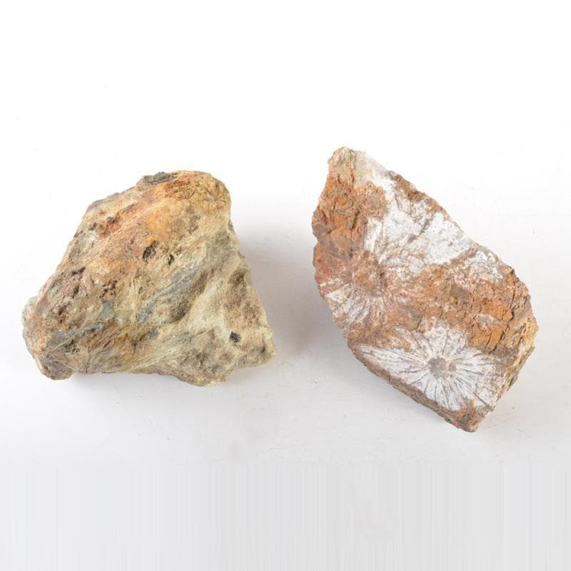 天然石　鑑賞石　菊花石など　置物　2点まとめて　C　5458A