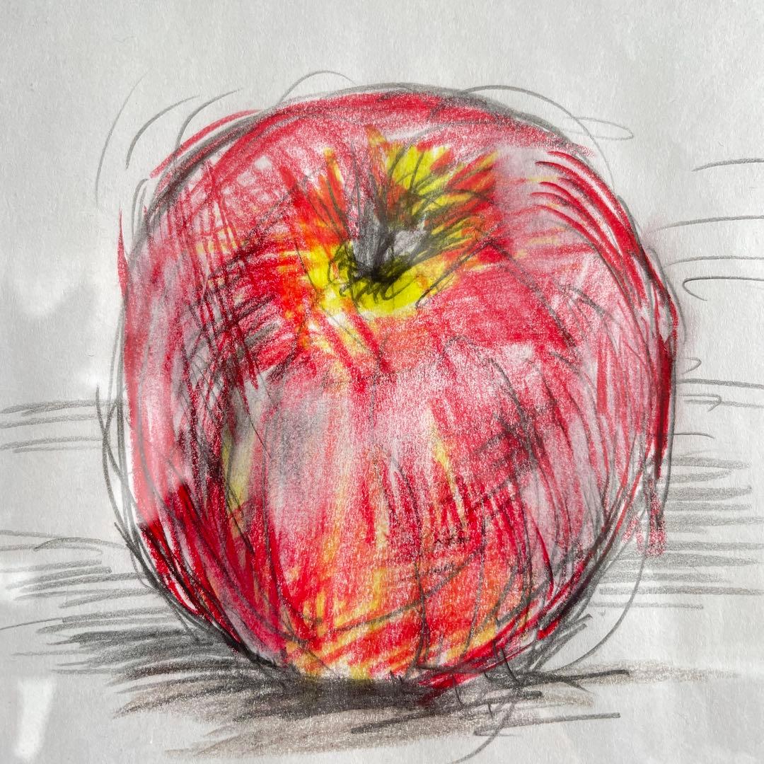 【色鉛筆画】りんご
