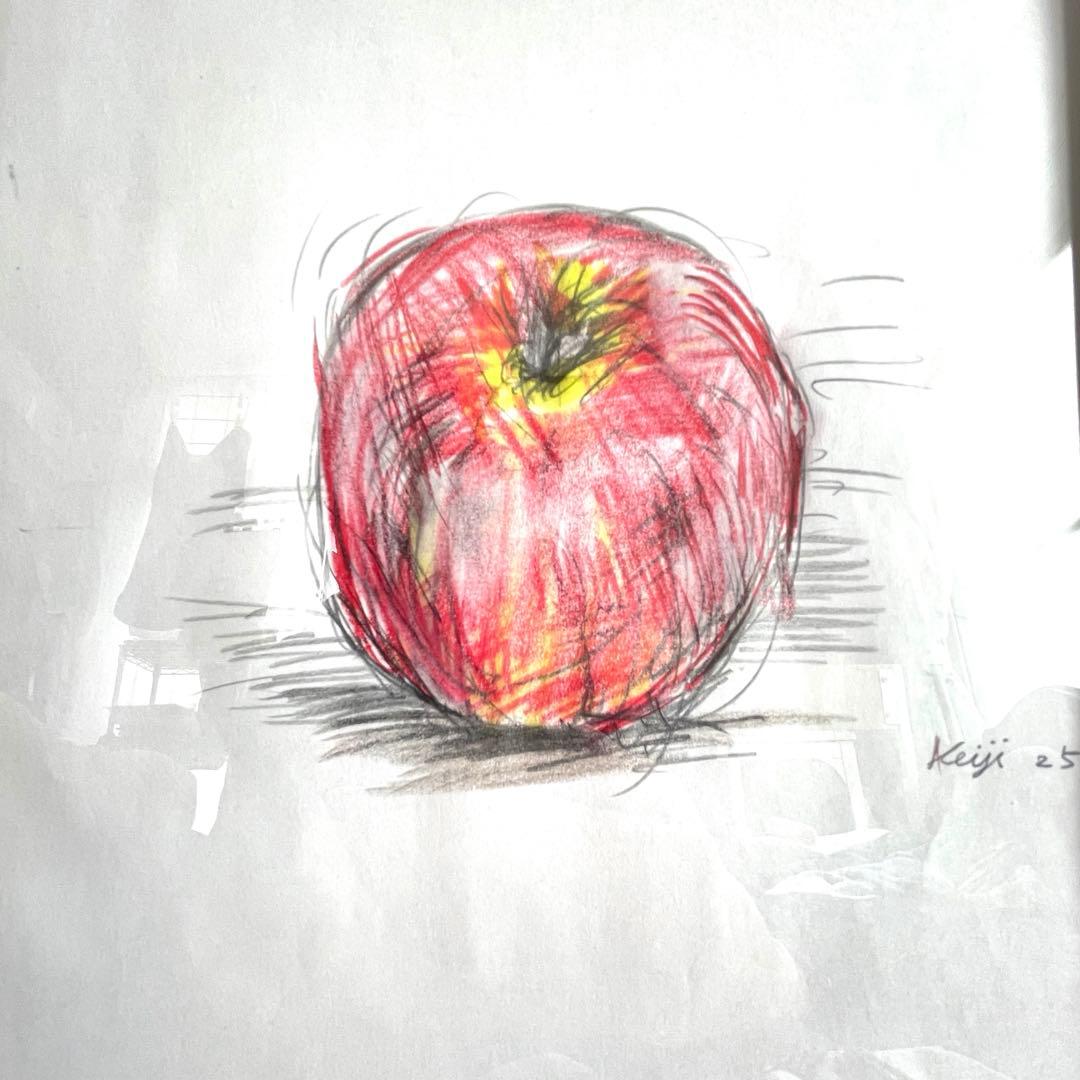 【色鉛筆画】りんご