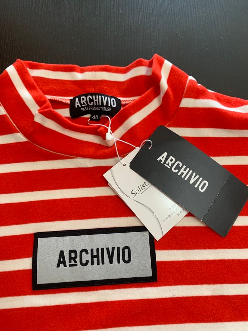 ARCHIVIO【新品未使用、タグ付き】ハイネックプルオーバーシャツ