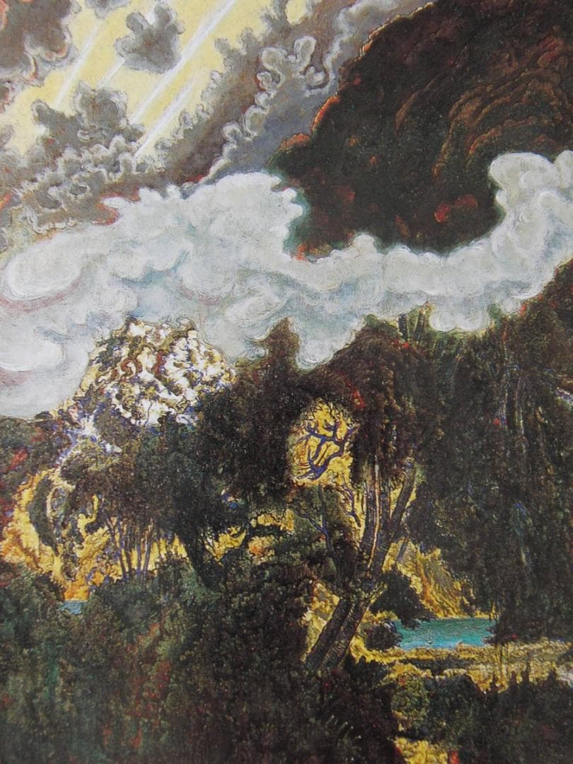 秋山泉、【樹間】、希少な額装用画集より、新品額装付、状態良好