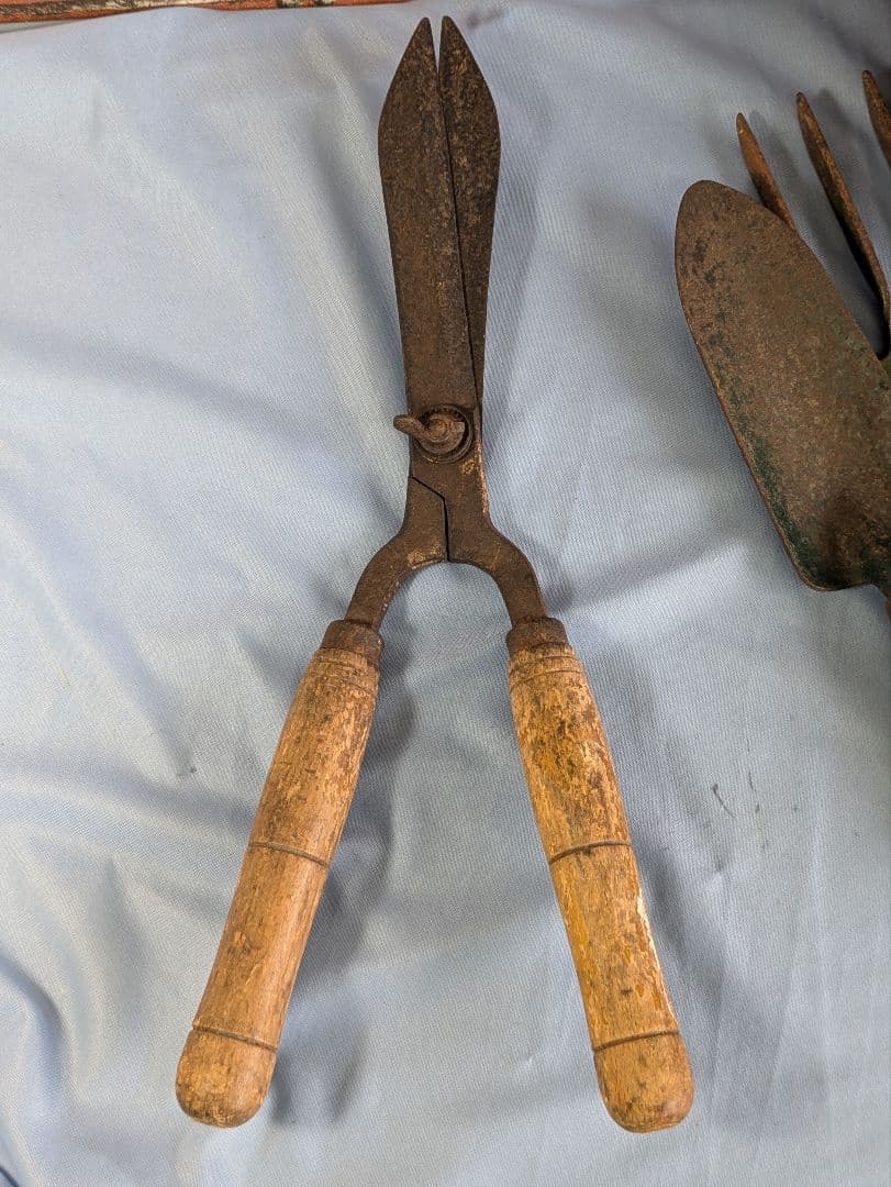 イギリス アンティーク ガーデニングツール園芸用品 3点セット