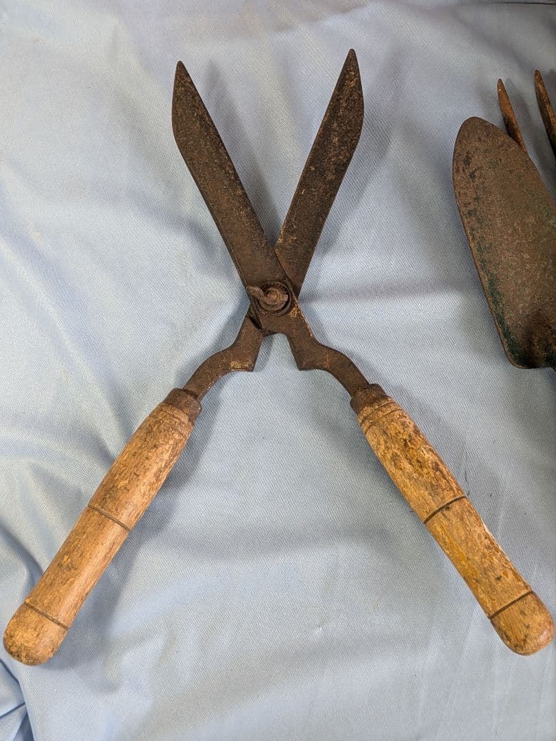 イギリス アンティーク ガーデニングツール園芸用品 3点セット