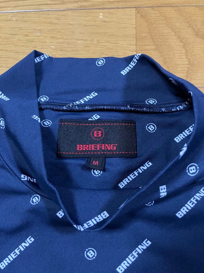 ブリーフィング　BRIEFING ネイビー Mサイズ モックネックシャツ