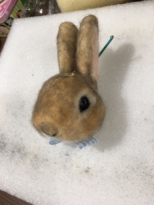 ちちみ様　うさぎ羊毛フェルトストラップ