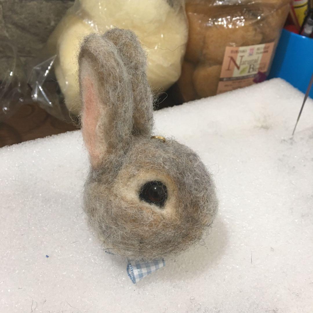 ちちみ様　うさぎ羊毛フェルトストラップ