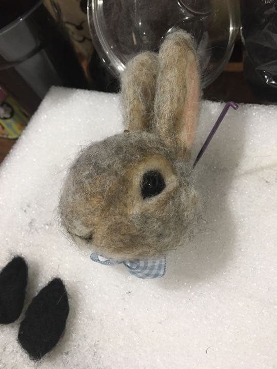 ちちみ様　うさぎ羊毛フェルトストラップ