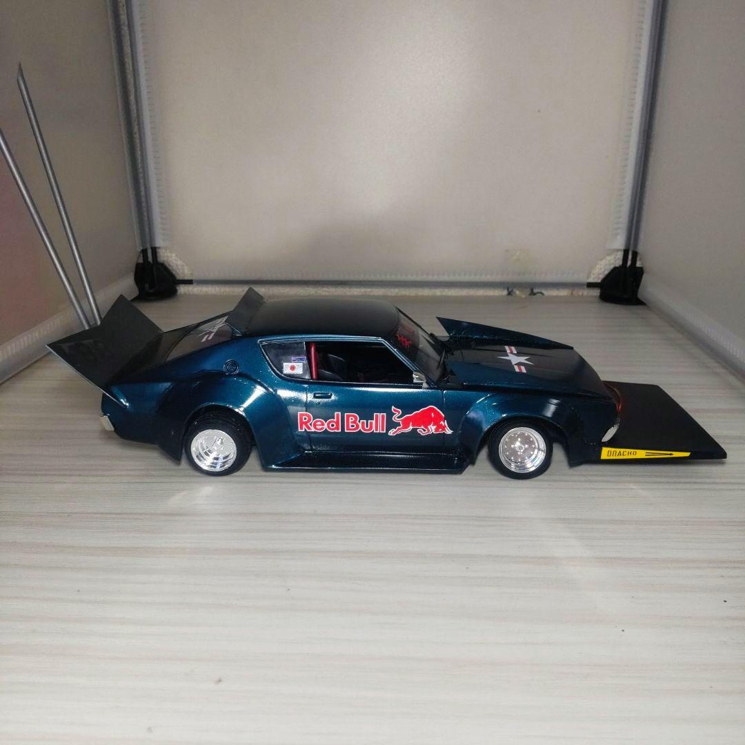 アオシマ1/24ケンメリ２Dr改！街道レーサー（レッドブル仕様）塗装済完成品！