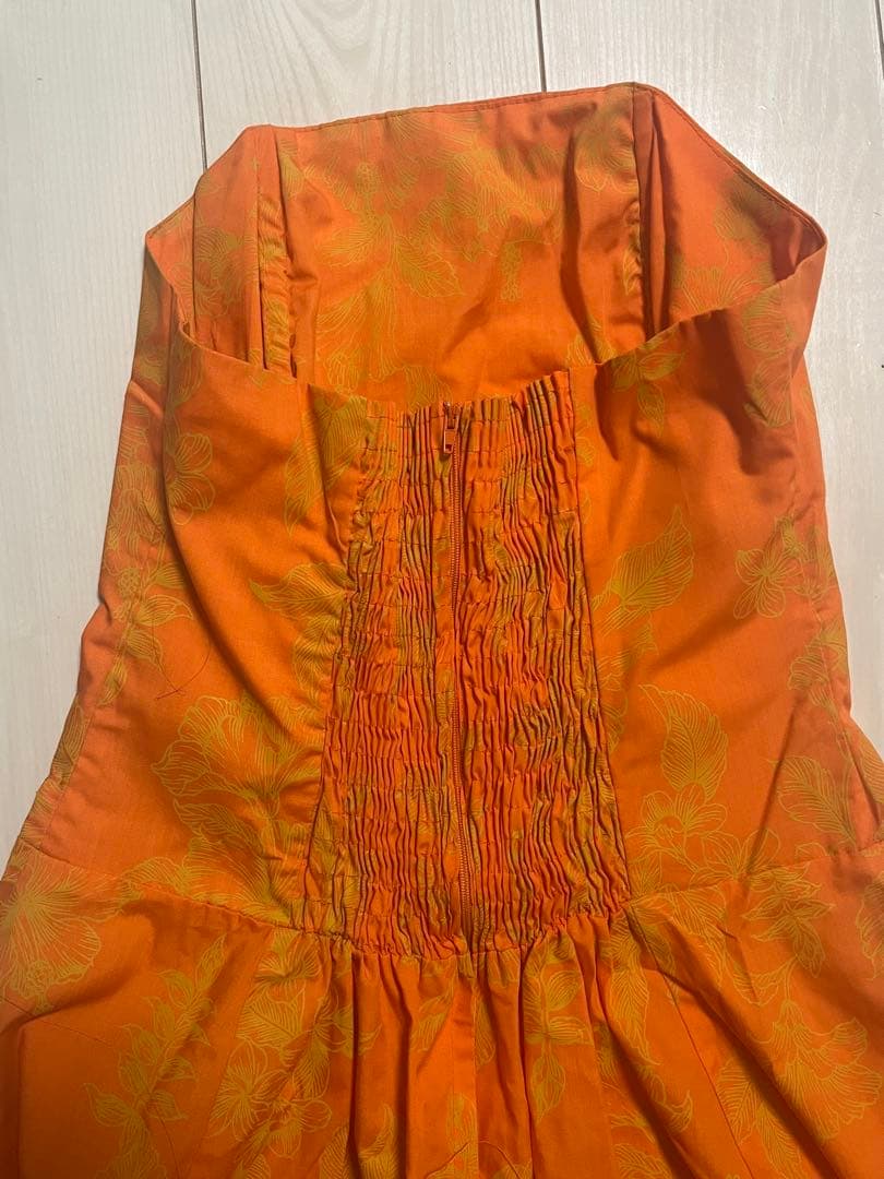 フラダンス用オレンジドレス(ムームー)