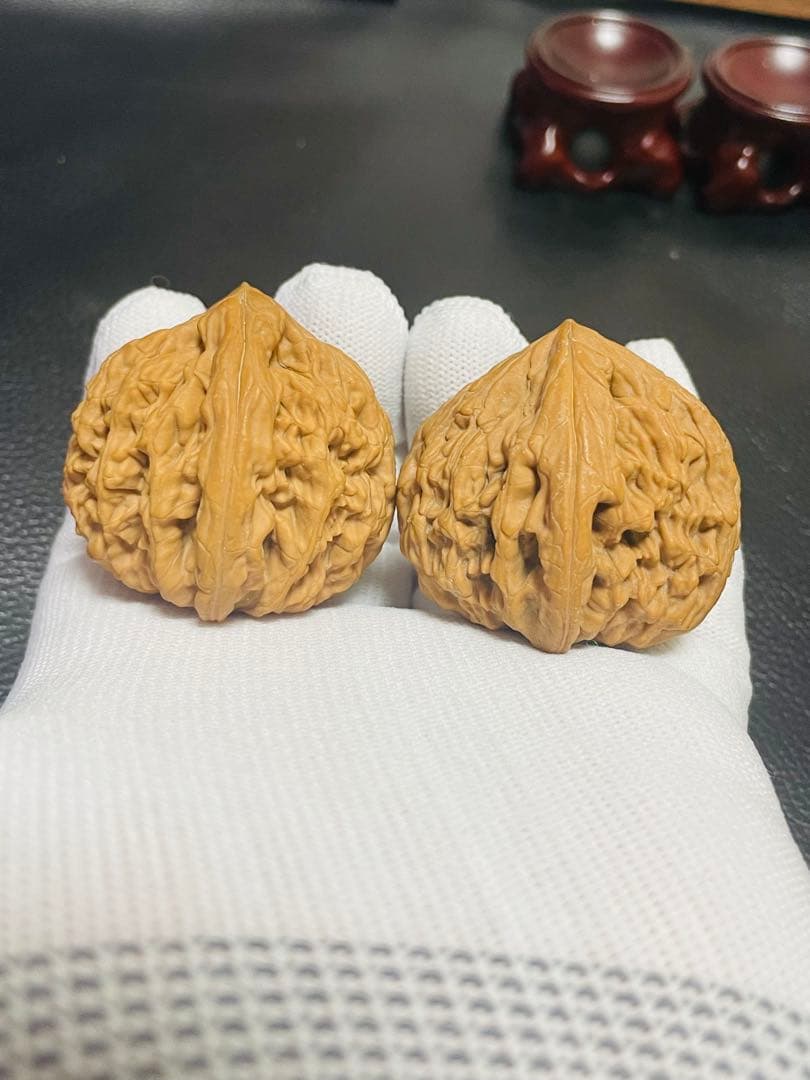 厚揚げNo.408❤️遊ぶクルミ　文玩核桃 希少変高級種平谷虎头王