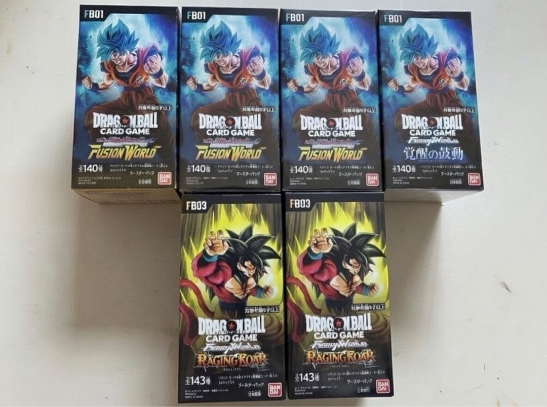 ドラゴンボール　フュージョンワールド　覚醒の鼓動4箱　怒りの咆哮2箱　計6箱