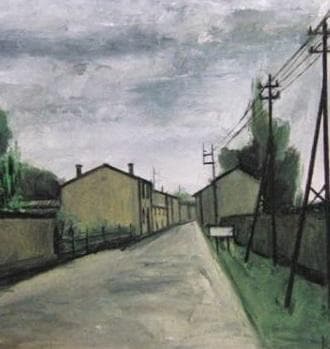 ベルナール・ビュッフェ、「La route」、希少画集の額装画、人気作品