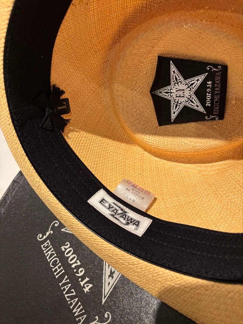 矢沢永吉グッズ★パナマハットL★2007/9/14誕生日抽選販売（限定300個）
