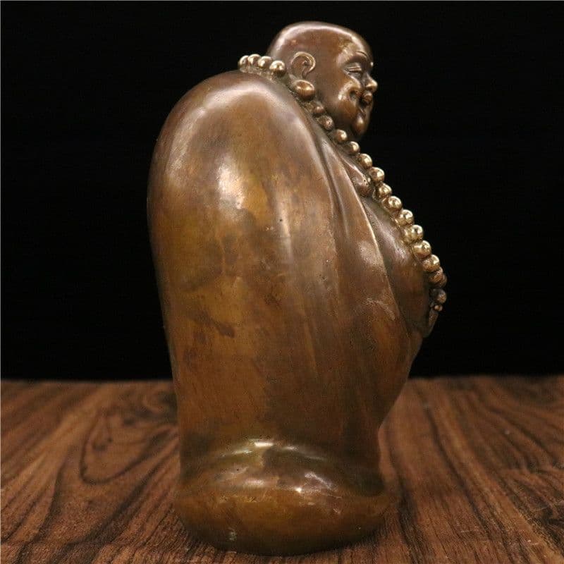 仏像 弥勒仏 茶台 玄関 書斎 応接間 開運 風水 装飾品 工芸品 置物