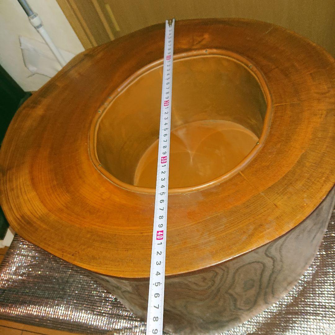 火鉢、木製くりぬき