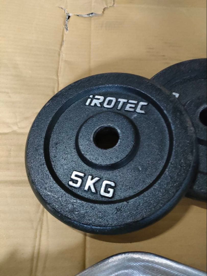 iROTEC 5kg プレート 4枚セット Wバーシャフト　計20kg