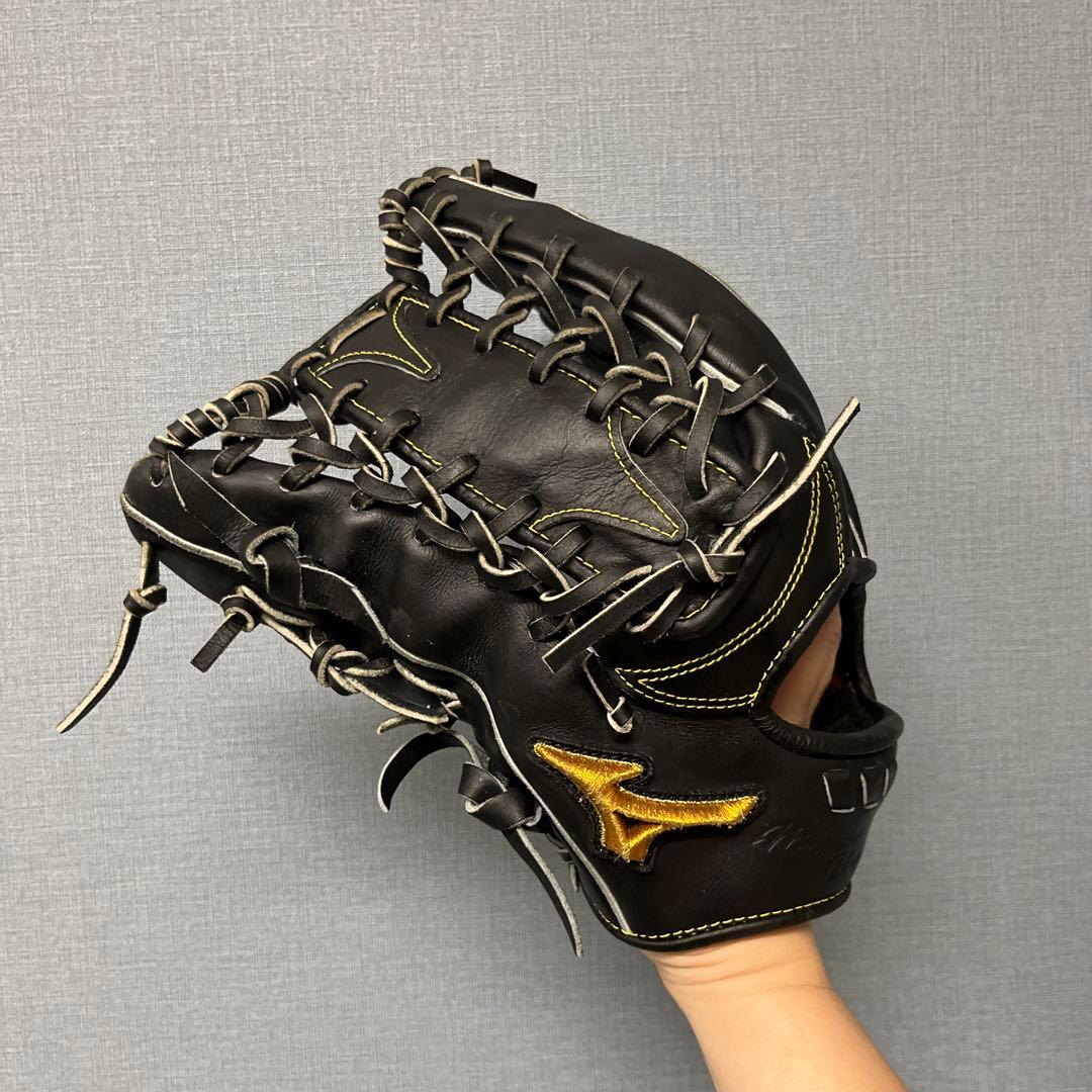 1132 ミズノプロ キップレザー ハガジャパン 極美品 硬式 外野手 左投げ