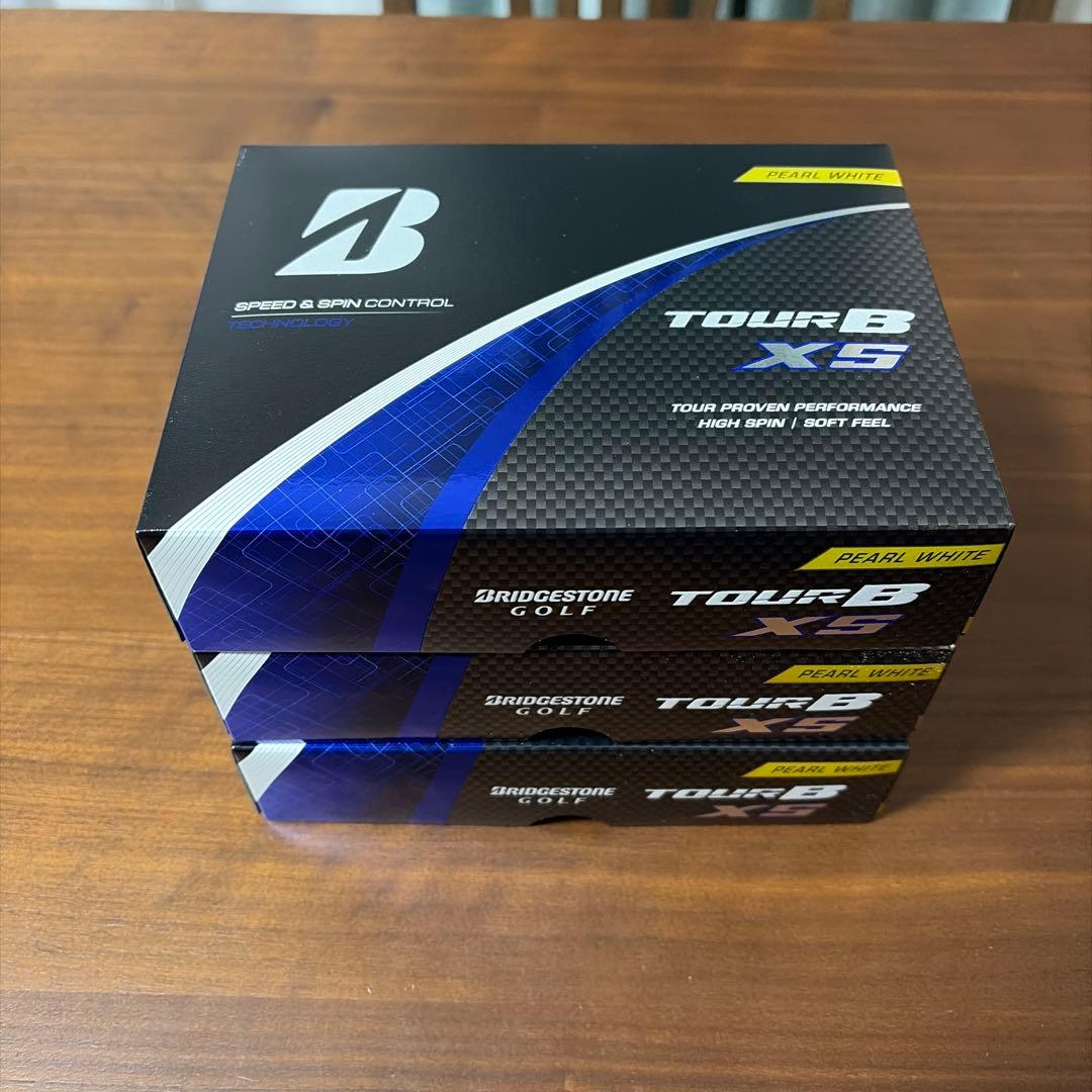 <新品>ブリヂストンTOUR B XSゴルフボール 3ダースセットパールホワイト