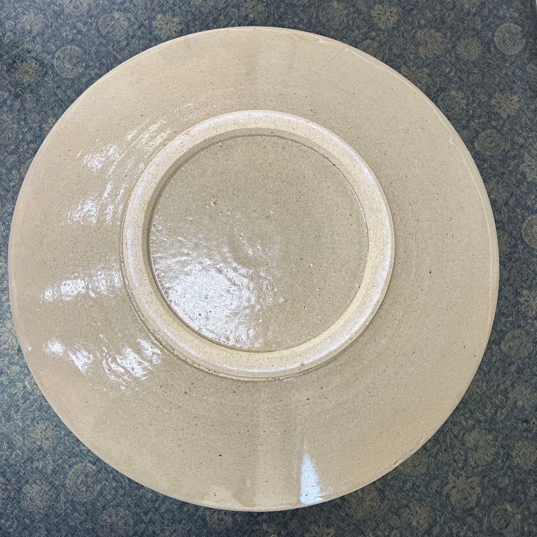 耕雲　第十四代 大畑力三　益子焼き　直径37cm武者絵皿　陶器皿