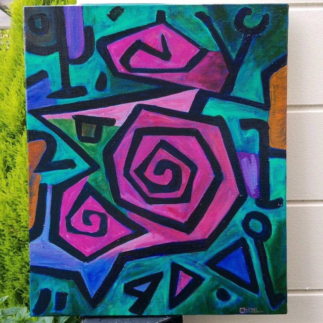 キャンバス油絵よっこHeroic  Roses英雄的なバラ大きめキャンバス