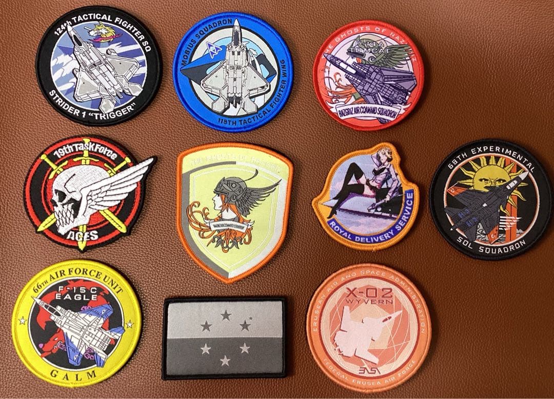 エースコンバット パッチ ベルクロ ワッペン10枚セット