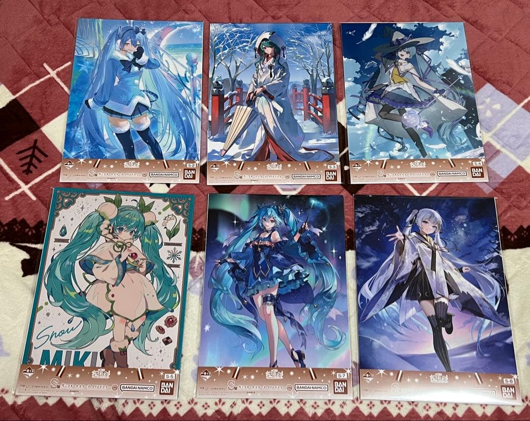 一番くじ 雪ミク S賞　雪ミクオールスターズ クリアポスター　15枚