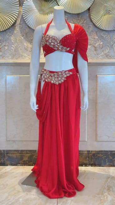 たまにゃろ～　お得 美品一点物 ベリーダンス衣装 スカートセットL