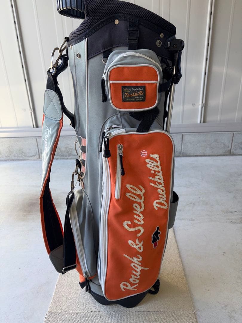 Rough & Swell キャディバッグ オレンジ/グレー