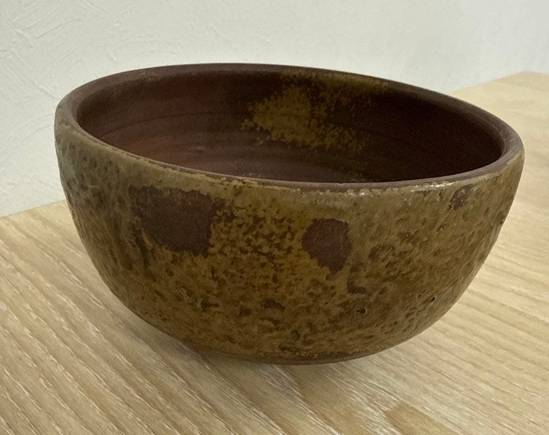 伊部焼　金重陶陽作　茶碗　分銅印　共布　潮香庵陶秀（山本陶秀）識箱