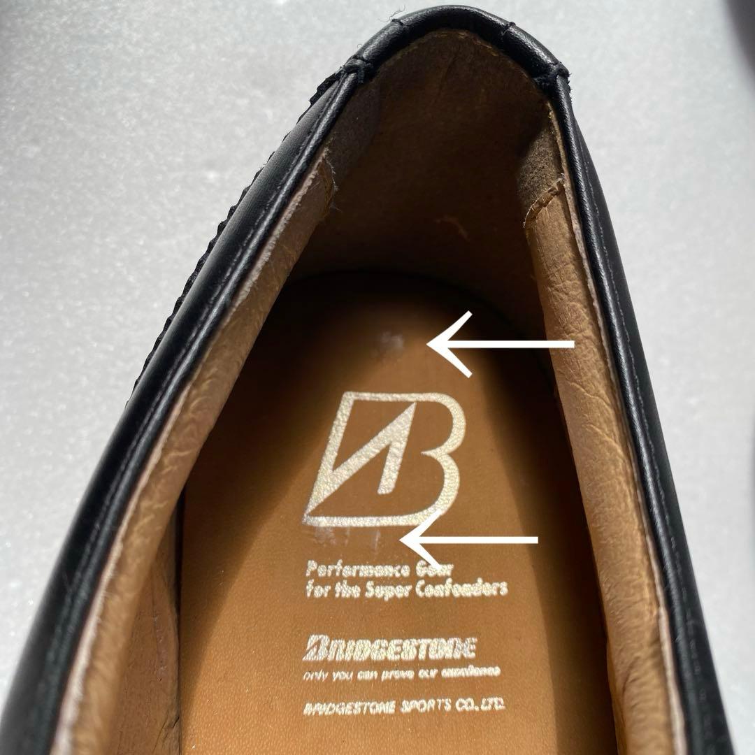 スパイク付ゴルフシューズ　BRIDGESTONE サイズ25.5cm 黒　革