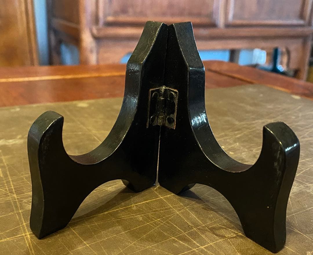 景徳鎮窯　染付絵皿　鑑賞台付 ・沈船品　ヴィンテージ　レア ・台湾茶器