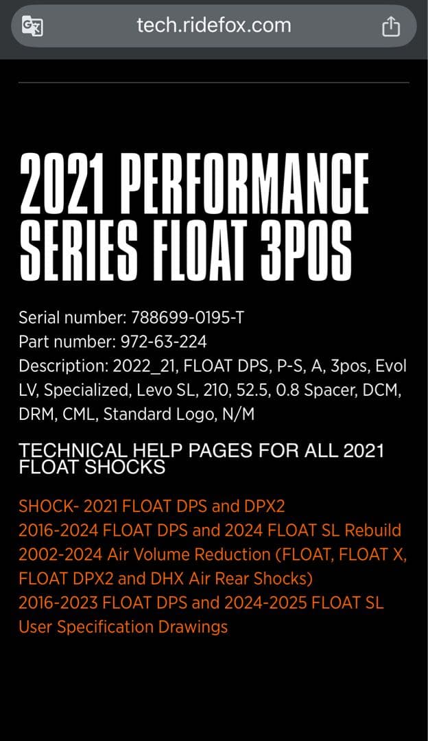 マ*ス様 FOX FLOAT DPS Levo SL comp carbon 2