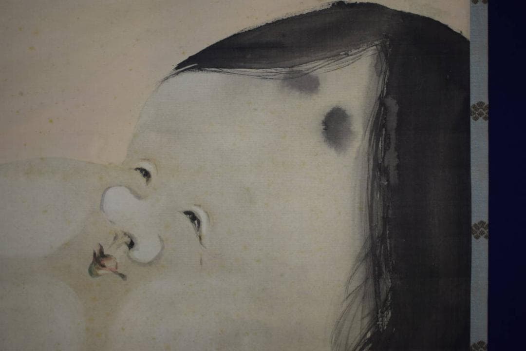 真作/奥谷秋石/お福図/布袋屋掛軸HG-864