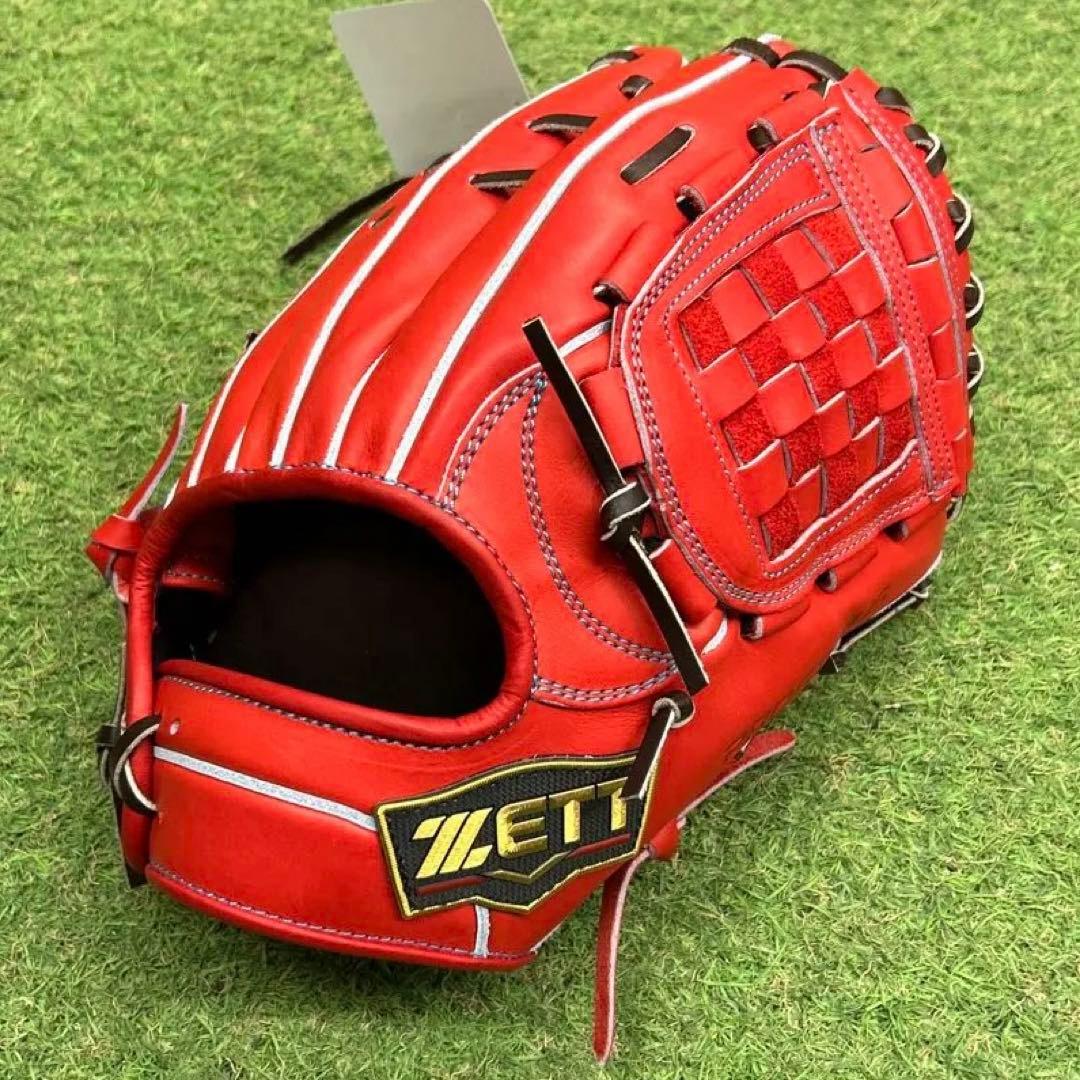 ZETT 硬式グローブ 赤