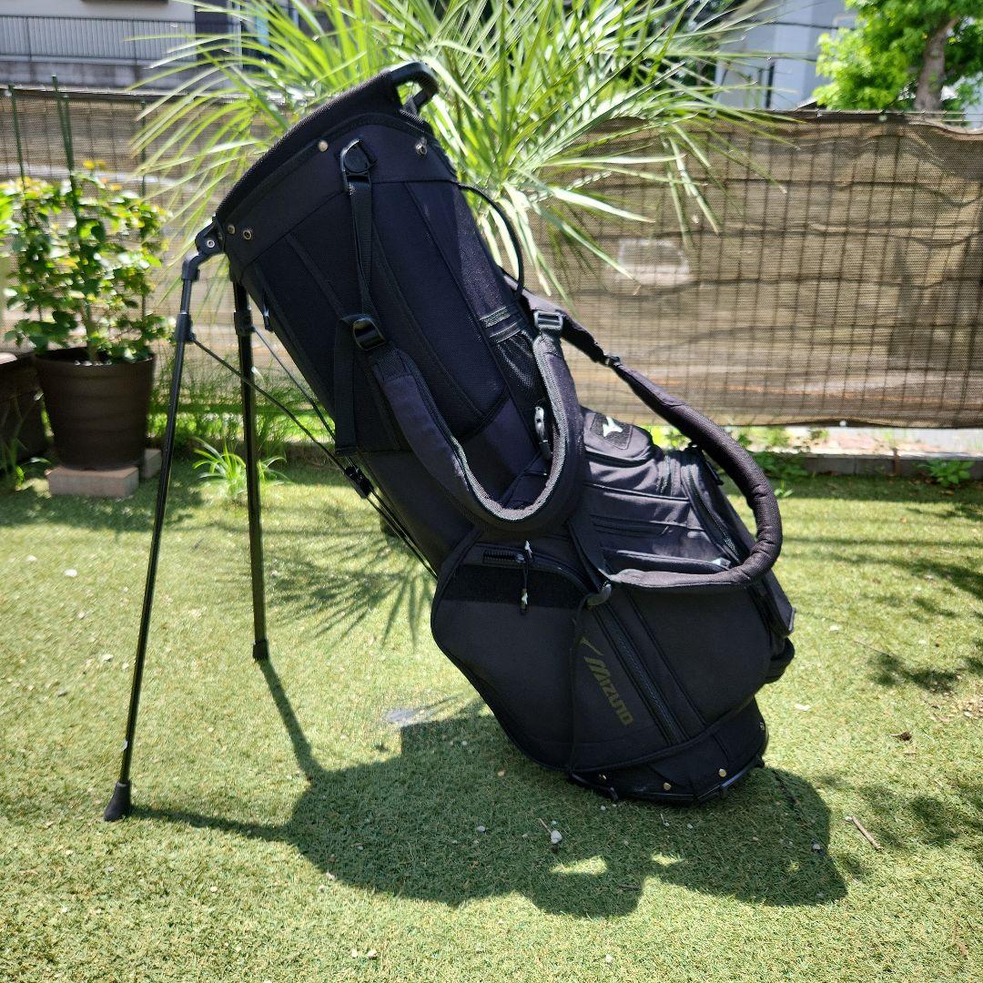ミズノ　BR-D4 スタンド付きゴルフバッグ 黒