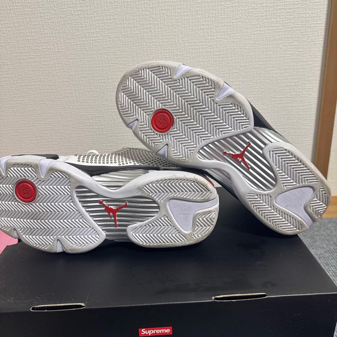 エアジョーダン14 supreme 白色　スニーカー　靴