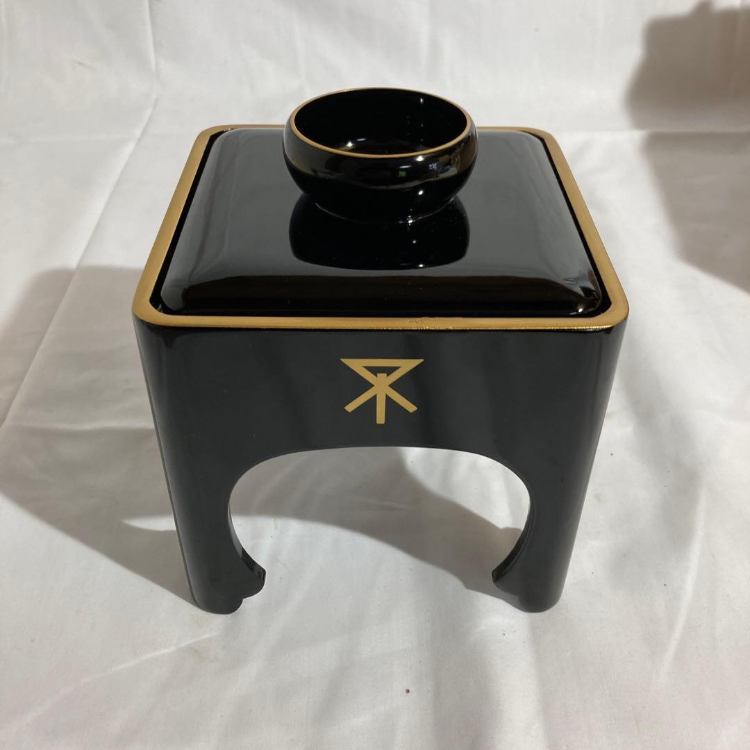 錫半造　錫製三ツ盃盃台セット　新品　未使用品