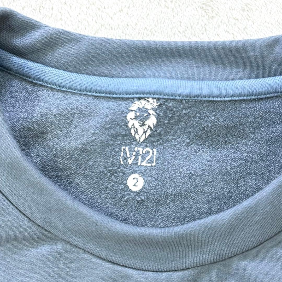 V12 刺繍ロゴ 高機能 裏起毛 ストレッチ長袖スウェット L レディース