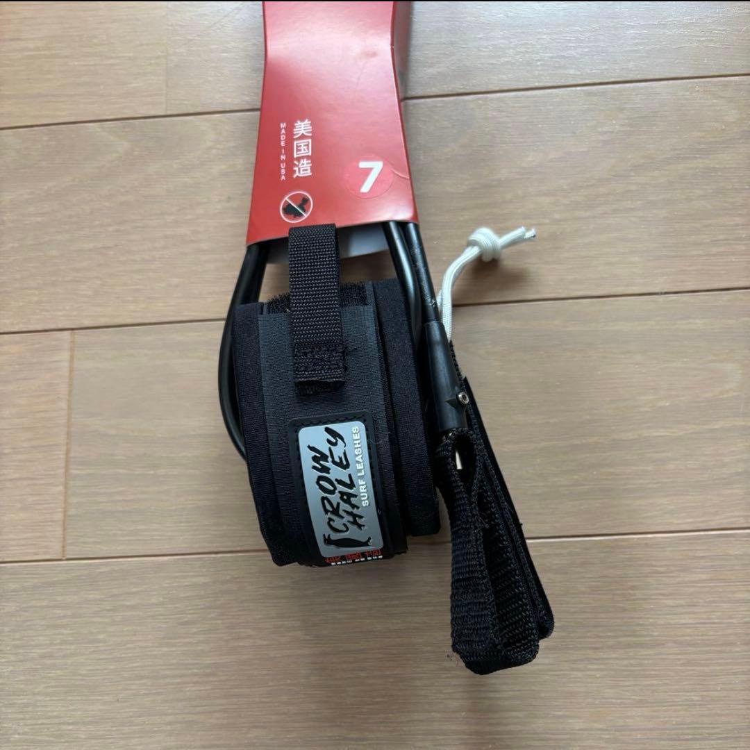 新品 Crow Haley リーシュコード 7ft 黒 ミッドレングス　セット