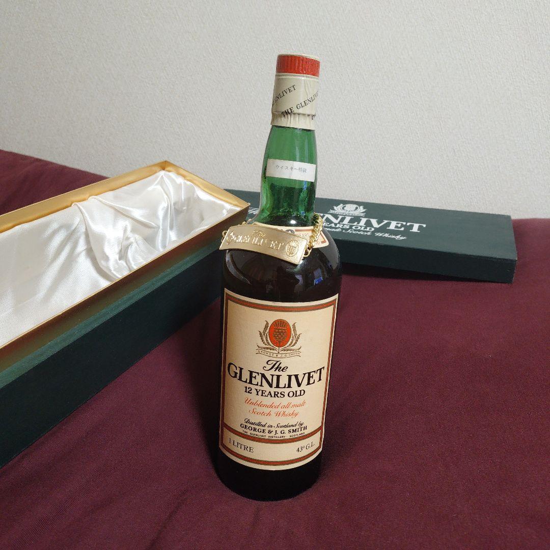 【未開栓】ザ・グレンリベット 12年 旧タイプ 木箱 パンフ付 古酒