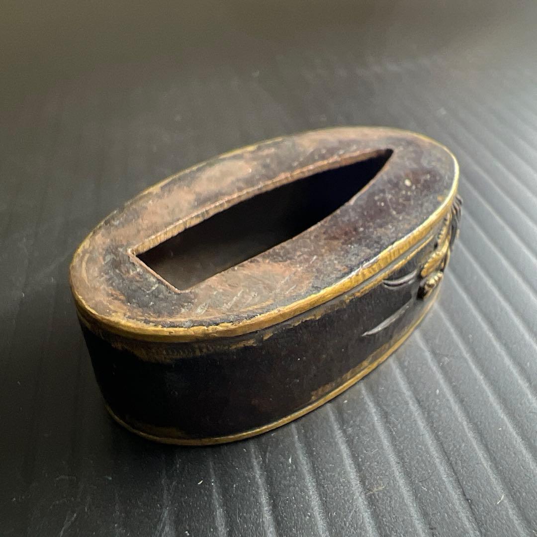 江戸時代　刀装具　金象嵌縁頭　25g 東Y7-0820ア㉞