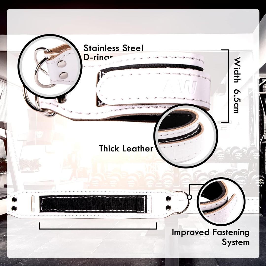 ☆レザーアンクルストラップ 2個 重さ調整可能 マシンワークアウト ブラック
