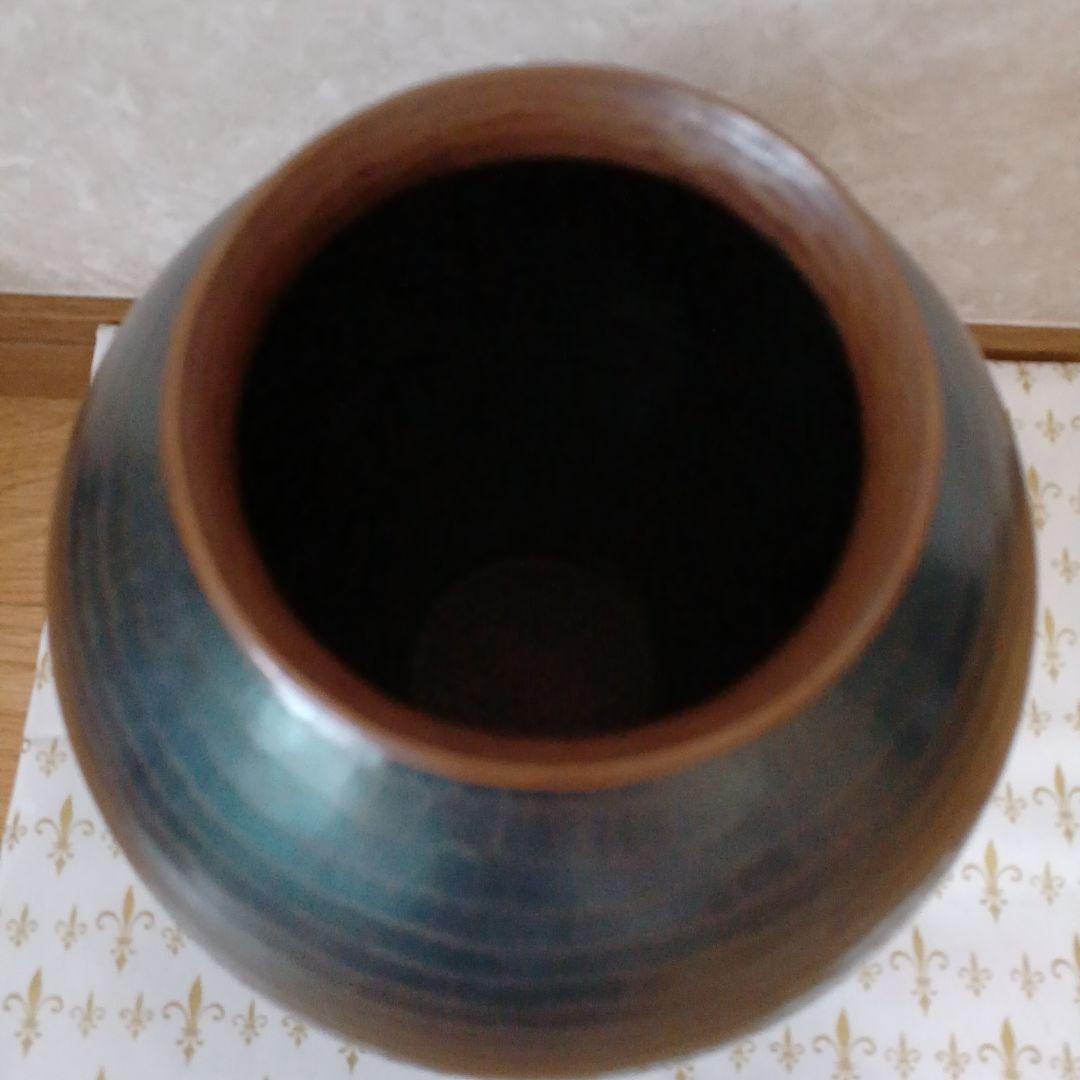美品　玉川堂　鎚起銅器　花瓶　桐箱付き