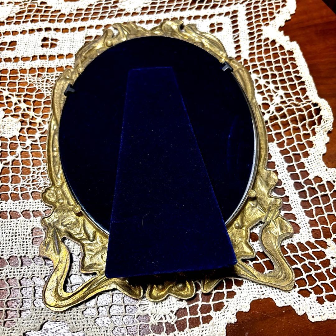 デンマークアンティーク　フォトスタンド　写真立て ＆アンティークレース