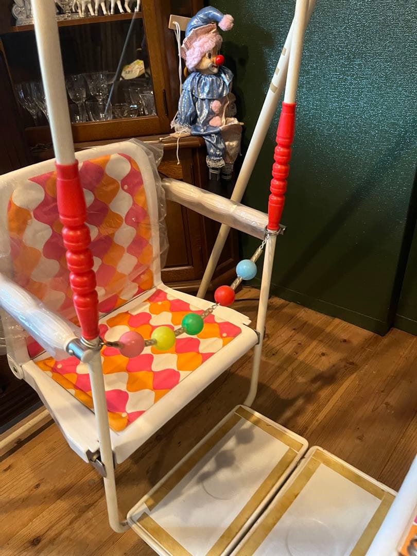 対面式 ブランコ ガーデン レトロポップ 昭和レトロ 当時物 インテリア