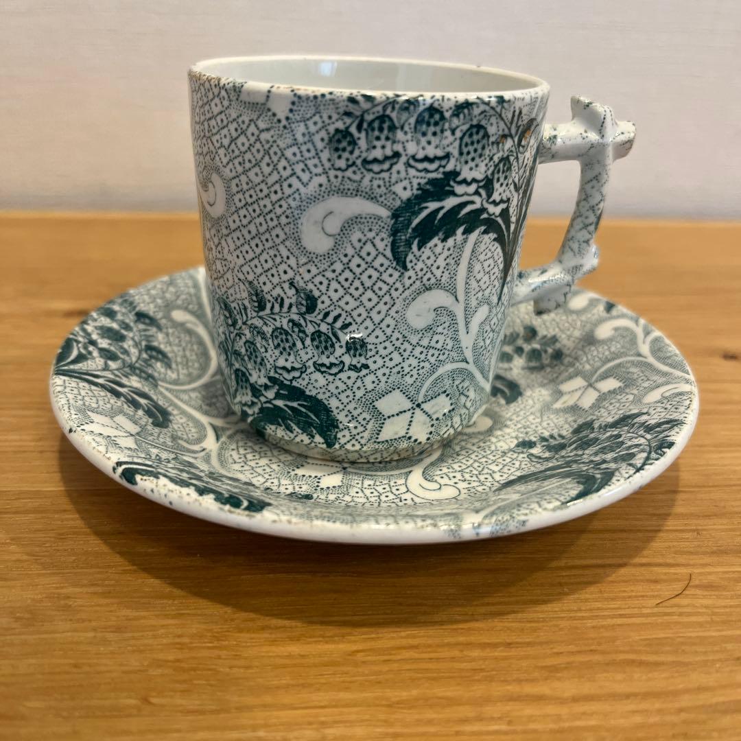 フランスアンティーク クレイユモントロー　すずらん　カップ＆ソーサー